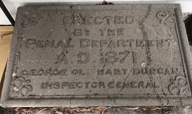 Artwork, other - Plaque (intended) for Murray Road Bridge, Bluestone Plaque intended for Murray Road Bridge, 1871