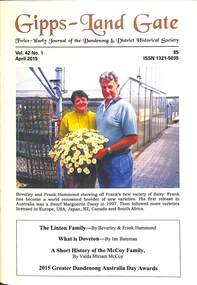 Journal, Dandenong & District Historical Society, Gipps-Land Gate Vol.42 No.1, 2015