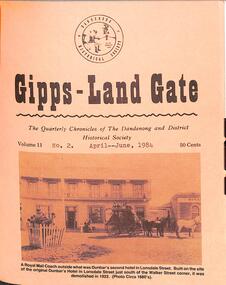 Journal, Dandenong & District Historical Society, Gipps-Land Gate Vol.11 No.2, 1984