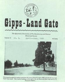 Journal, Dandenong & District Historical Society, Gipps-Land Gate Vol.12 No.2, 1985