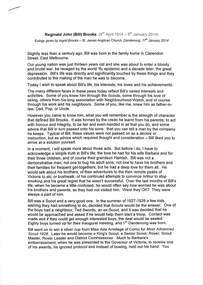 Brooks Family, R.J. (Bill) Brooks - Memories of Dandenong ; Funeral Eulogy ; Gipps Land Gate Vol 35/2 ; Dandenong Jornal - Dandenong Remembers