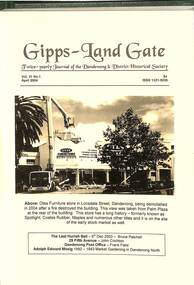 Journal, Dandenong & District Historical Society, Gipps-Land Gate Vol.31 No1, 2004