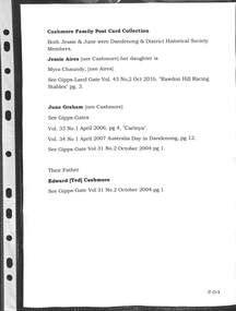 Cashmore Family, Cashmore Family - Gipps Land Gate References ; Postcard Collection ; Stawell Gift Winner