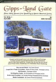 Journal, Dandenong & District Historical Society, Gipps-Land Gate Vol35 No1, 2008