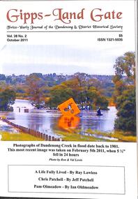 Journal, Dandenong & District Historical Society, Gipps-Land Gate Vol38 No1, 2011