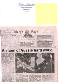 Collier Family, Alan Collier - Newspaper Articles