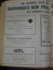 Document - National Bank, Articles Concerning National Bank