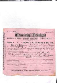 Dawson Family, Dawson Family - Biographies ; Letter ; Wine List ; Shares Certificates