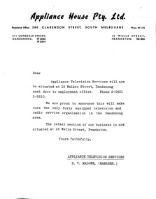 Document - Appliance Television Services, Articles Concerning Appliance Television Services