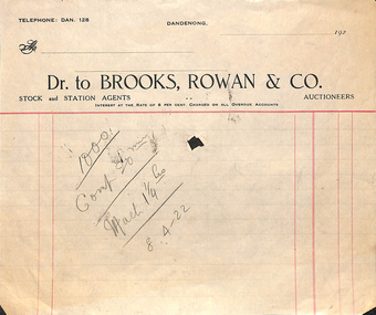 Document - Brooks, Rowan & Co. Stock and Station Agents, Articles Concerning Brooks, Rowan & Co. Stock and Station Agents