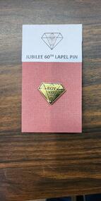 Decorative object - lapel pin, Jubilee 60th lapel pin, 2020