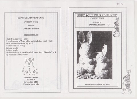  Soft Sculptured Bunny Pattern