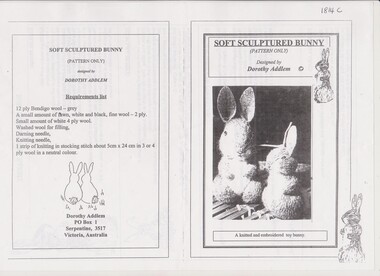  Soft Sculptured Bunny Pattern