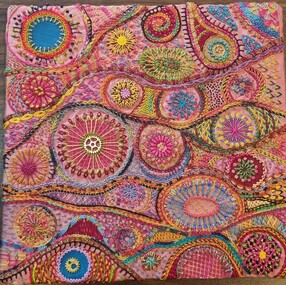 Textile - Embroidered panel, Jennifer Rowe, 2024