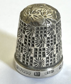 Domestic object - Sterling silver thimble, Thimble
