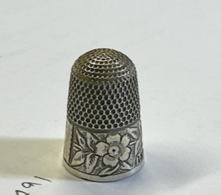 Domestic object - Sterling silver thimble, Thimble