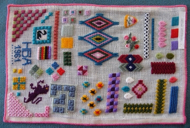 H Bowen Allen 1961 Canvas Work Sampler