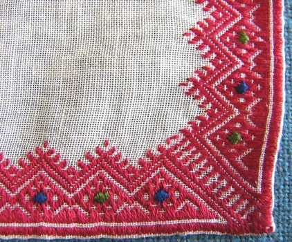 Serbian Embroidered Collar and Cuff Set