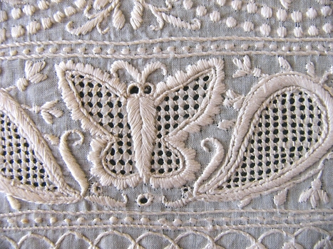 Chikankari Embroidered Partial Sari 