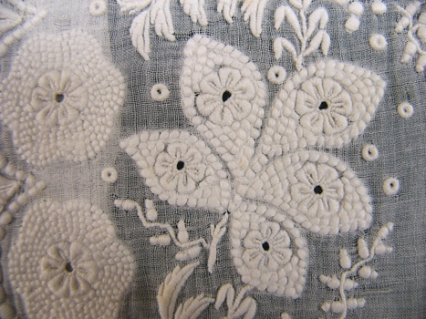 19th C Whitework on Muslin Blouse Front