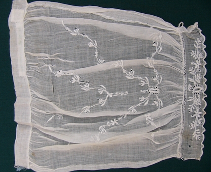19th C Whitework on Muslin Under Sleeve