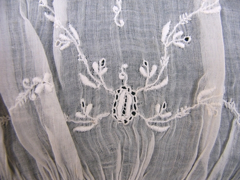 19th C Whitework on Muslin Under Sleeve