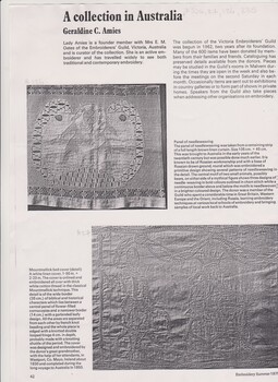 Lady Geraldine Amies Article