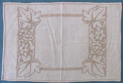 Linen Embroidered Mat