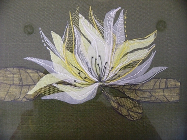 Kathleen Whyte Embroidered Lily Collage
