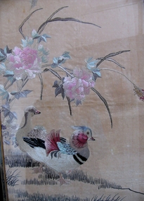 Chinese Embroidered Panel with Ducks