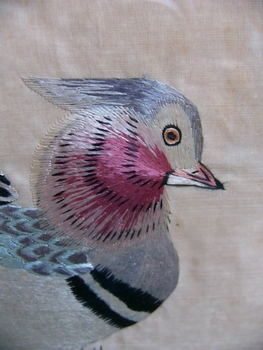 Chinese Embroidered Panel with Ducks