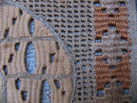 Russian Drawn Ground and Needle Weaving Panel