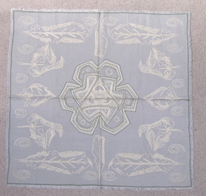 Embroidered Teacloth and Two Serviettes