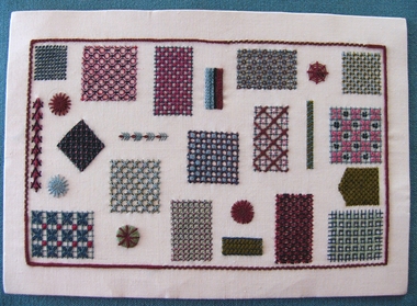 Royal School of Needlework Jacobean Crewel Work Sampler