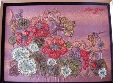 Textile - Panel, Golden Gleam 1965, Mid 20th century