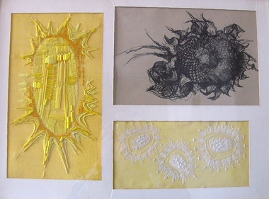 Textile - Sampler, Sunflower Sampler, Mid 20th century