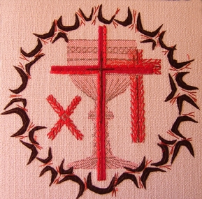 Textile - Burse, Mid 20th century