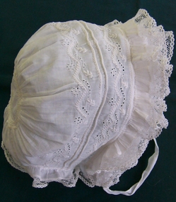 Headwear - Ayrshire Baby Bonnet, Mid 19th century