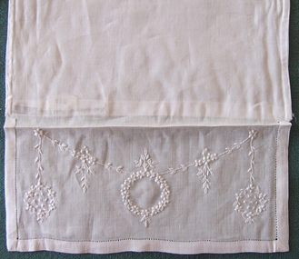 White Work Handkerchief Sachet