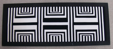 Textile - Panel, Barbara Macey, "The Circle" Log Cabin Patchwork, Mid 20th century