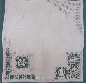 Needle Woven and Drawn Thread Sampler Mat