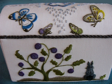 Textile - Casket, Mrs M. Whittle, Mid 20th century