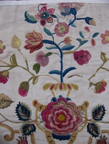 18th C Crewel Embroidery Panel