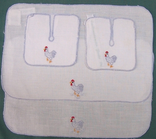 Embroidered Glass Covers and Finger Tip Towels
