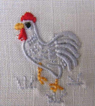 Embroidered Glass Covers and Finger Tip Towels