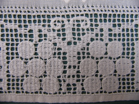 White Linen Drawn Thread Table Mats