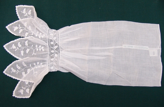 19th C Ayrshire Whitework on Muslin Under Sleeve