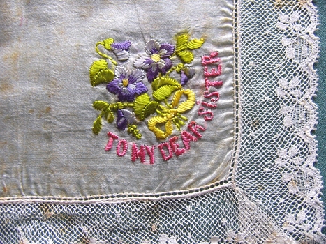 WW1 Silk Handkerchief 'To My Dear Sister'