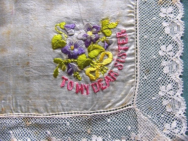 WW1 Silk Handkerchief 'To My Dear Sister'