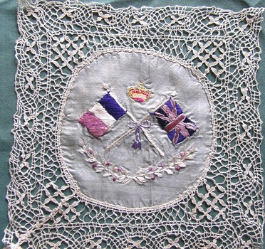 Handkerchief with Union Jack and French Flag